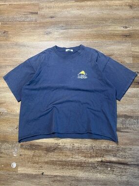 Vintage Faded 1989 The Salty Dog Cropped Boxy Mens T Shirt